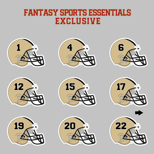 Fantasy Sports Essentials Exclusive New Orleans Saints 2024 Helmet Magnets Page 1