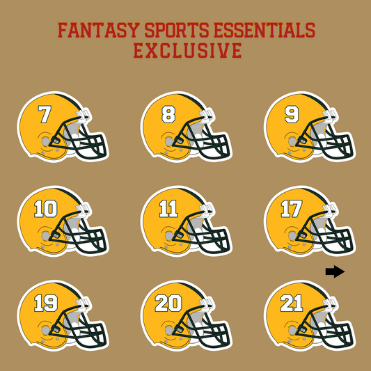 Fantasy Sports Essentials Exclusive Green Bay Packers 2024 Helmet Glossy Stickers Page 1