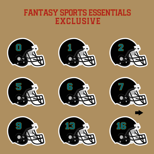 Fantasy Sports Essentials Exclusive Jacksonville Jaguars 2024 Helmet Glossy Stickers Page 1