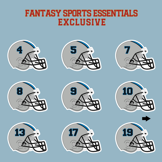 Fantasy Sports Essentials Exclusive Carolina Panthers 2024 Helmet Matte Stickers Page 1