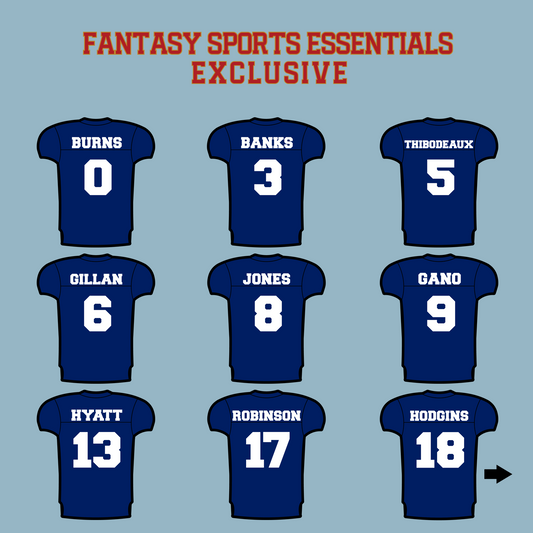 Fantasy Sports Essentials Exclusive New York Giants 2024 Home Jersey Matte Stickers Page 1