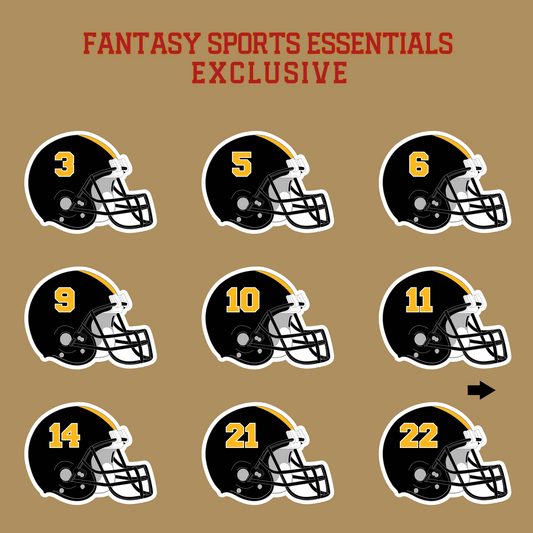 Fantasy Sports Essentials Exclusive Pittsburgh Steelers 2024 Helmet Glossy Stickers Page 1