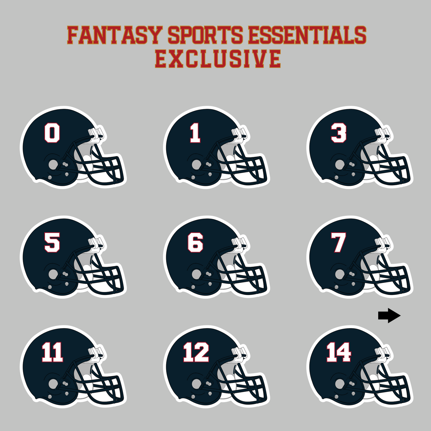 Fantasy Sports Essentials Exclusive Houston Texans 2024 Helmet Magnets Page 1