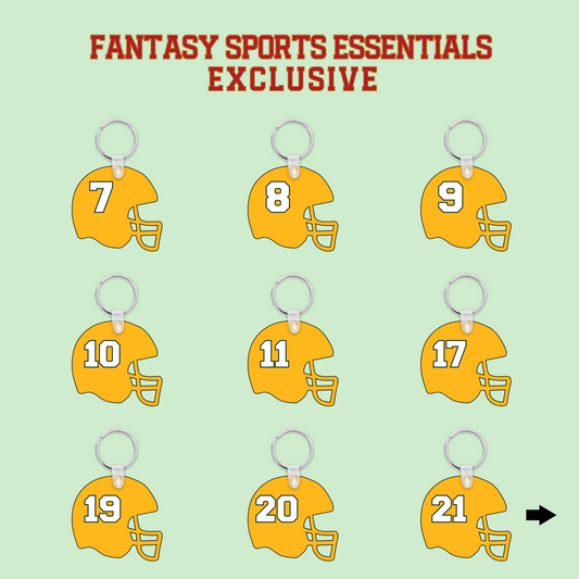 Fantasy Sports Essentials Exclusive Green Bay Packers 2024 Helmet Keychains Page 1