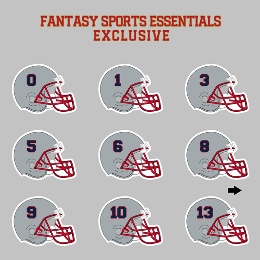 Fantasy Sports Essentials Exclusive New England Patriots 2024 Helmet Magnets Page 1