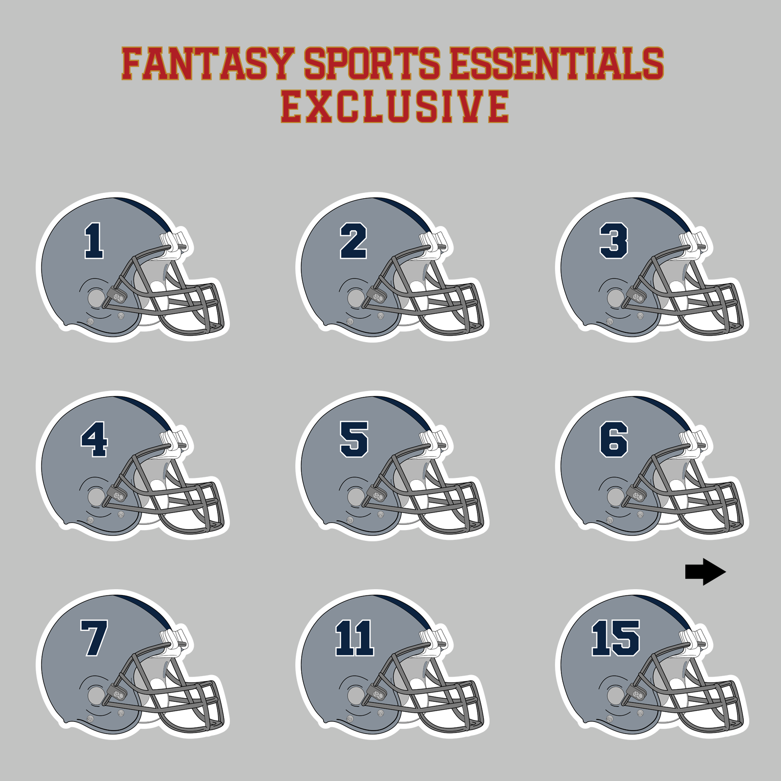 Fantasy Sports Essentials Exclusive Dallas Cowboys 2024 Helmet Magnets Page 1