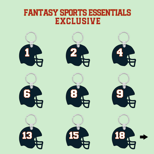 Fantasy Sports Essentials Exclusive Chicago Bears 2024 Helmet Keychains Page 1