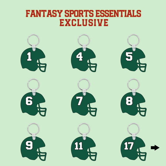 Fantasy Sports Essentials Exclusive New York Jets 2024 Helmet Keychains Page 1