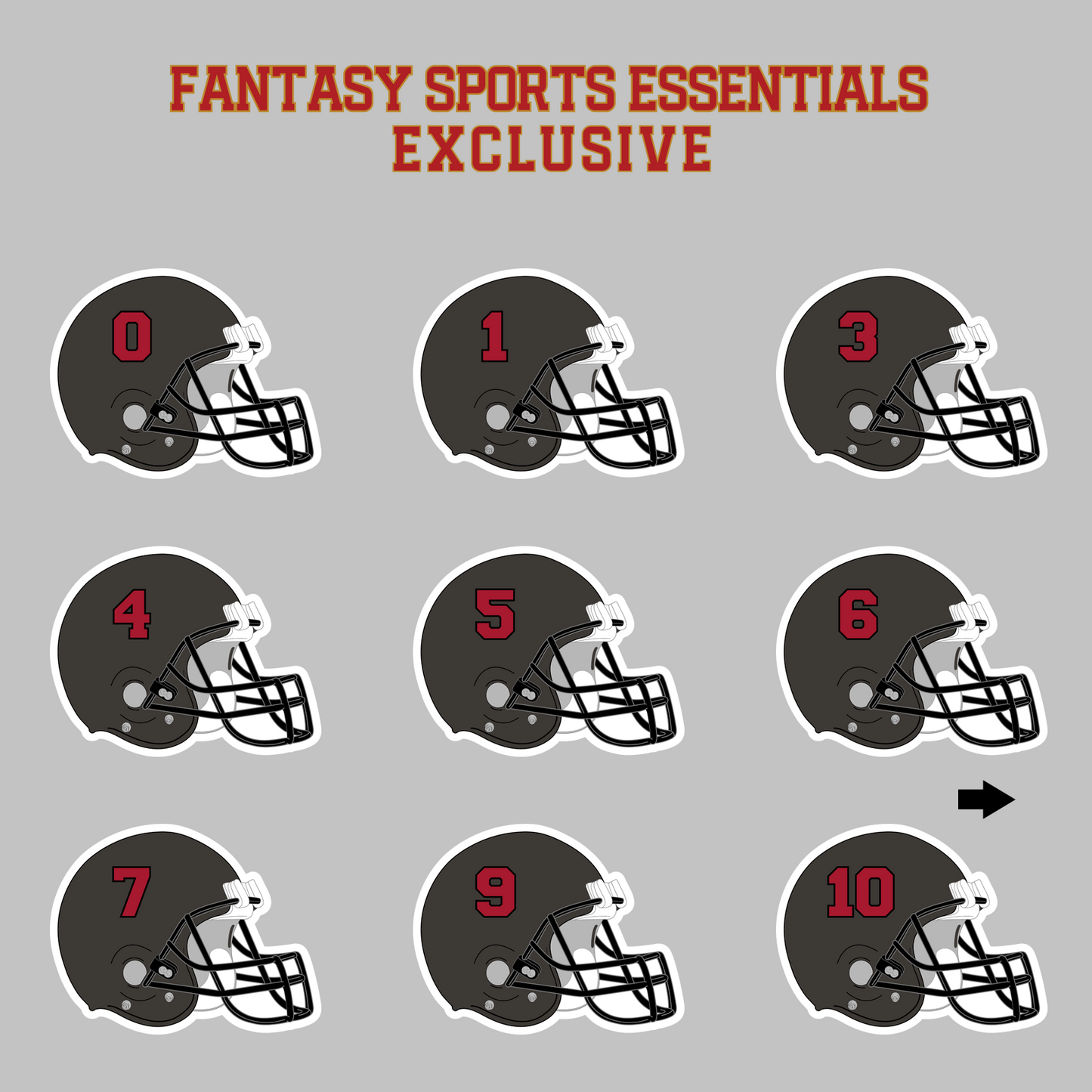 Fantasy Sports Essentials Exclusive Tampa Bay Buccaneers 2024 Helmet Magnets Page 1