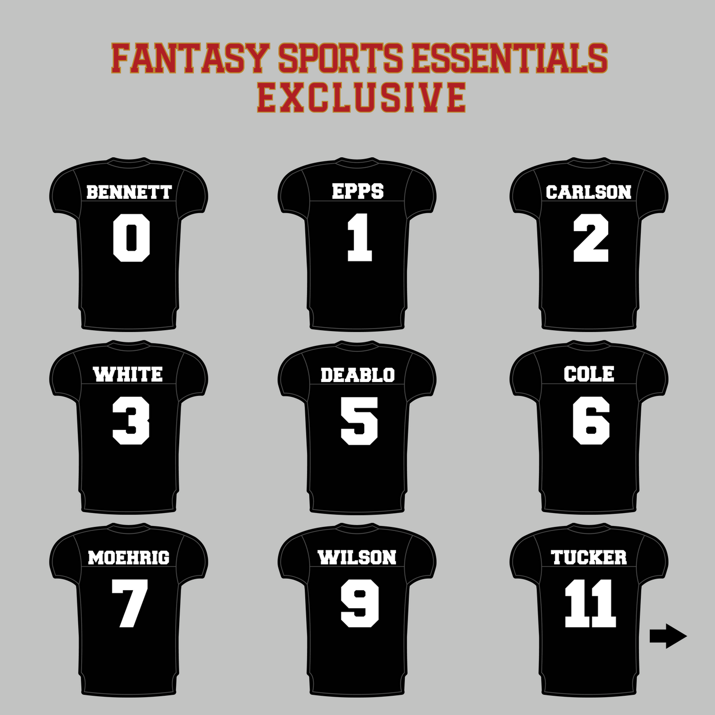 Fantasy Sports Essentials Exclusive Las Vegas Raiders 2024 Home Jersey Magnets Page 1