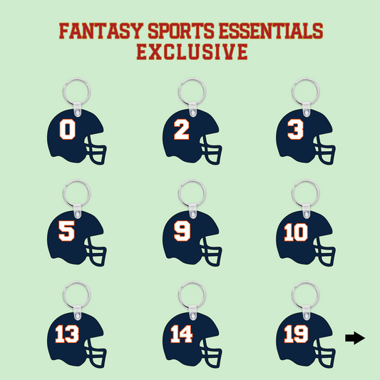 Fantasy Sports Essentials Exclusive Denver Broncos 2024 Helmet Keychains Page 1