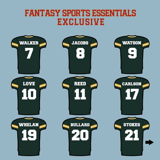 Fantasy Sports Essentials Exclusive Green Bay Packers 2024 Home Jersey Matte Stickers Page 1