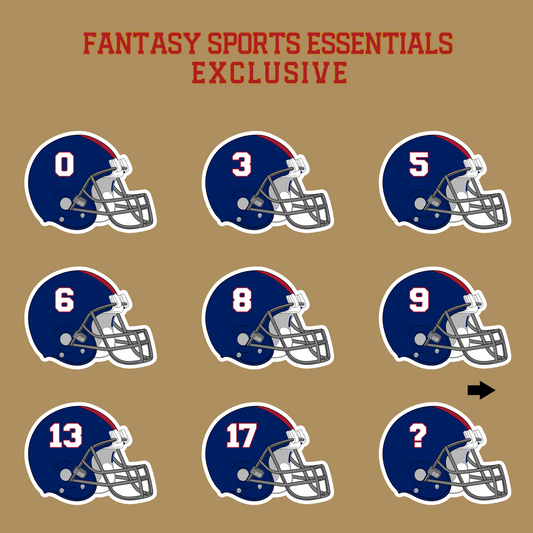 Fantasy Sports Essentials Exclusive New York Giants 2024 Helmet Glossy Stickers Page 1