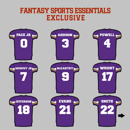 Fantasy Sports Essentials Exclusive Minnesota Vikings 2024 Home Jersey Magnets Page 1