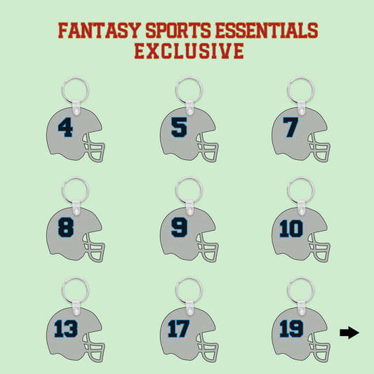 Fantasy Sports Essentials Exclusive Carolina Panthers 2024 Helmet Keychains Page 1