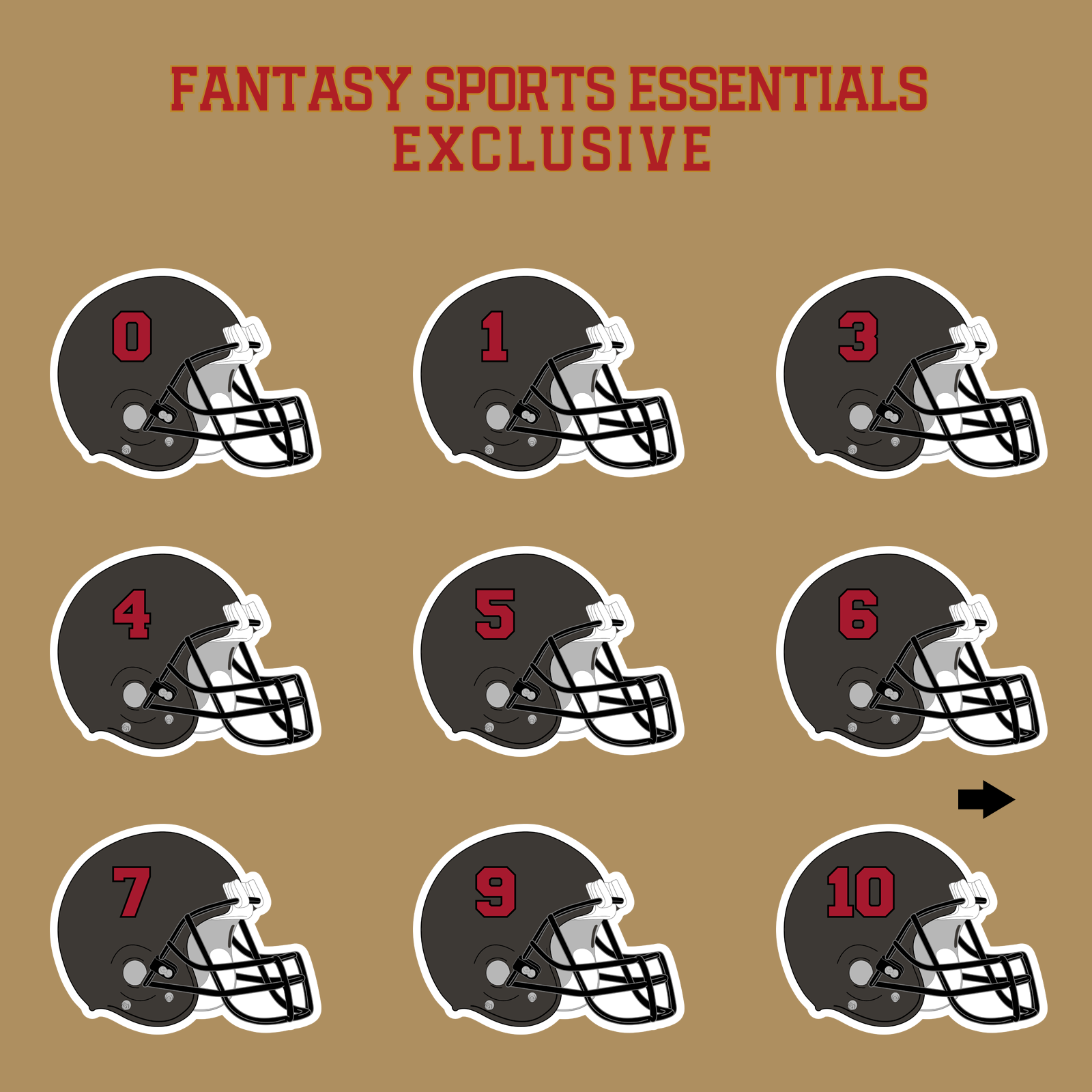 Fantasy Sports Essentials Exclusive Tampa Bay Buccaneers 2024 Helmet Glossy Stickers Page 1