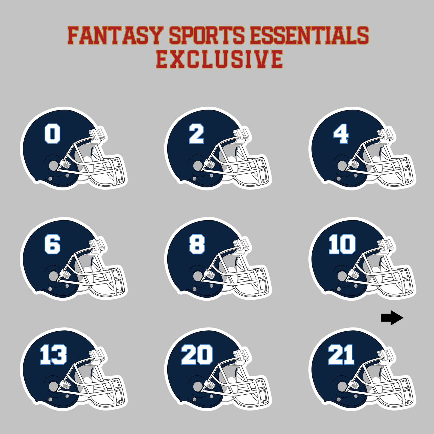 Fantasy Sports Essentials Exclusive Tennessee Titans 2024 Helmet Magnets Page 1