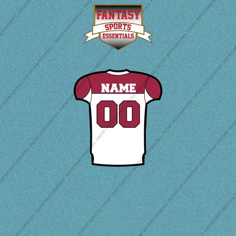 2000s Arizona Cardinals Personalized Away Jersey Car Decals