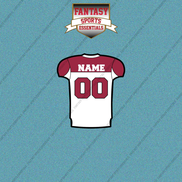 2000s Arizona Cardinals Personalized Away Jersey Car Decals
