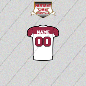 2000s Arizona Cardinals Personalized Away Jersey Glossy Stickers