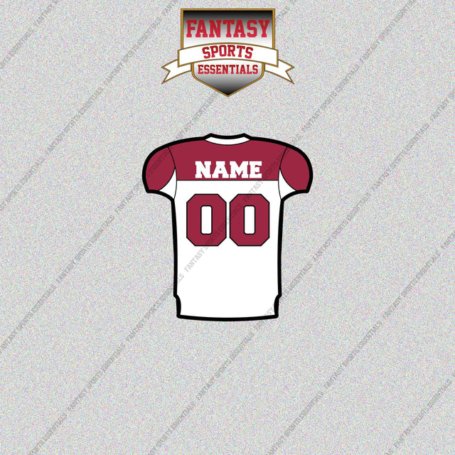 2000s Arizona Cardinals Personalized Away Jersey Glossy Stickers