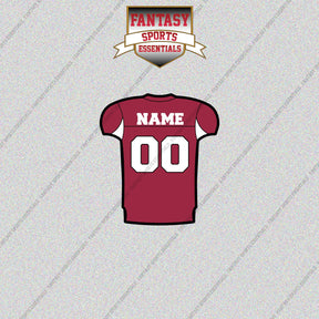 2000s Arizona Cardinals Personalized Home Jersey Glossy Stickers