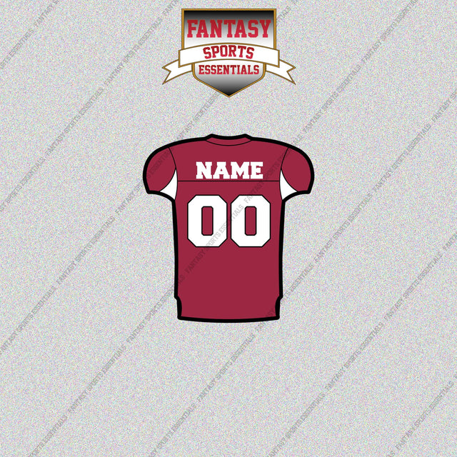 2000s Arizona Cardinals Personalized Home Jersey Glossy Stickers