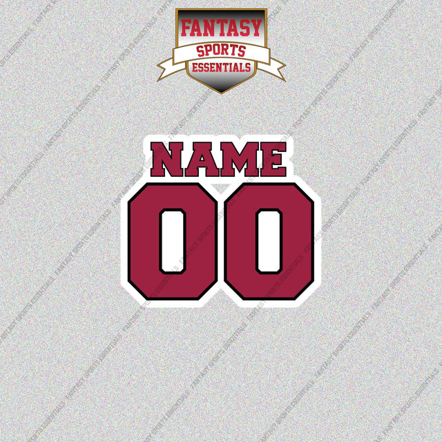 2000s Arizona Cardinals Personalized Name and Number Glossy Stickers