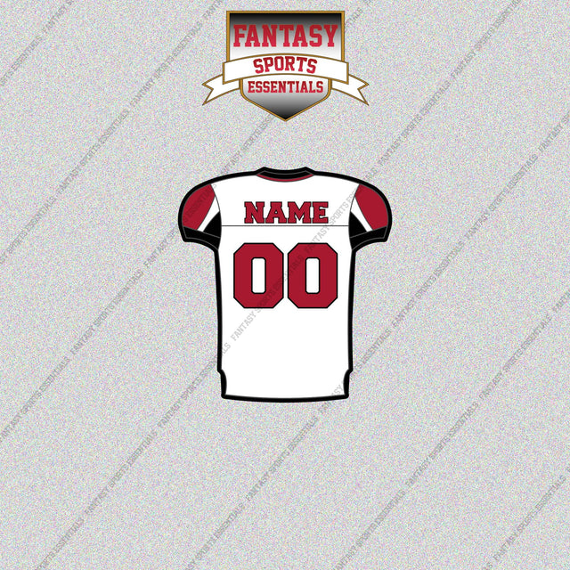2000s Atlanta Falcons Personalized Away Jersey Glossy Stickers