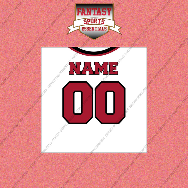 2000s Atlanta Falcons Personalized Away Jersey Wall Art Prints
