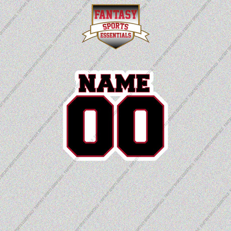 2000s Atlanta Falcons Personalized Name and Number Glossy Stickers