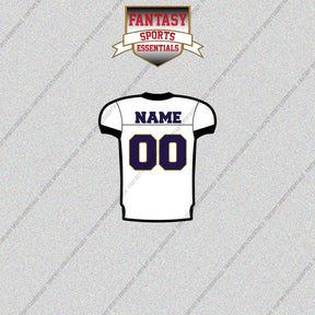 2000s Baltimore Ravens Personalized Away Jersey Glossy Stickers
