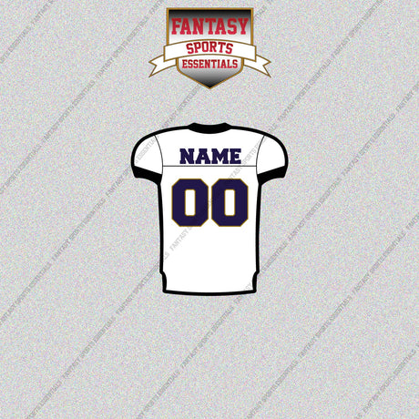 2000s Baltimore Ravens Personalized Away Jersey Glossy Stickers