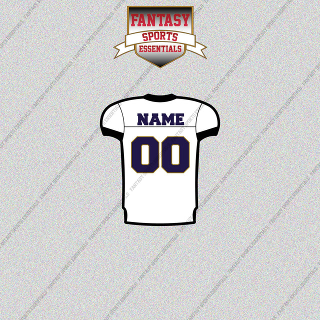 2000s Baltimore Ravens Personalized Away Jersey Glossy Stickers