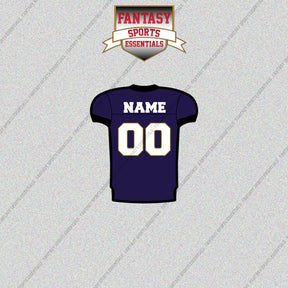 2000s Baltimore Ravens Personalized Home Jersey Glossy Stickers