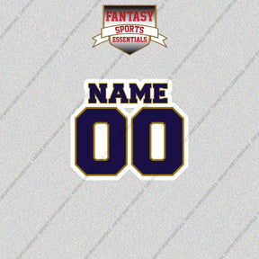 2000s Baltimore Ravens Personalized Name and Number Glossy Stickers