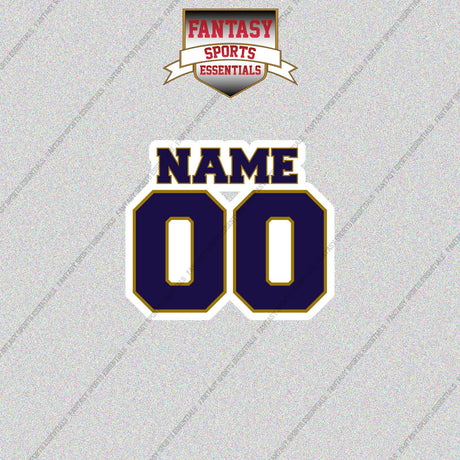 2000s Baltimore Ravens Personalized Name and Number Glossy Stickers