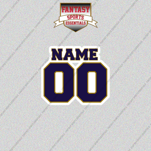 2000s Baltimore Ravens Personalized Name and Number Glossy Stickers