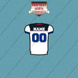 2000s Buffalo Bills Personalized Away Jersey Car Decals