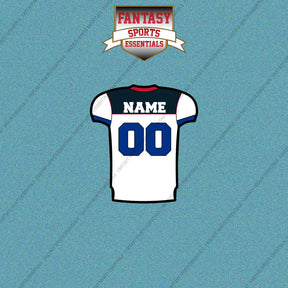 2000s Buffalo Bills Personalized Away Jersey Car Decals