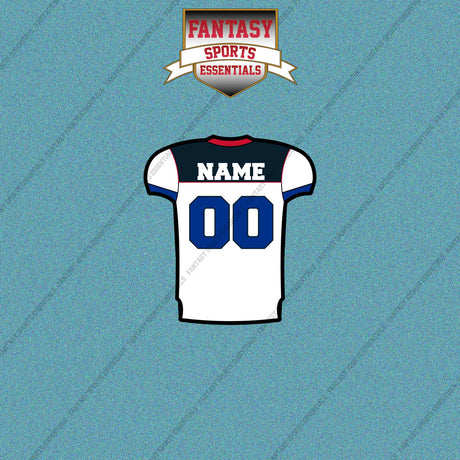 2000s Buffalo Bills Personalized Away Jersey Car Decals