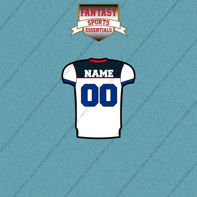 2000s Buffalo Bills Personalized Away Jersey Car Decals