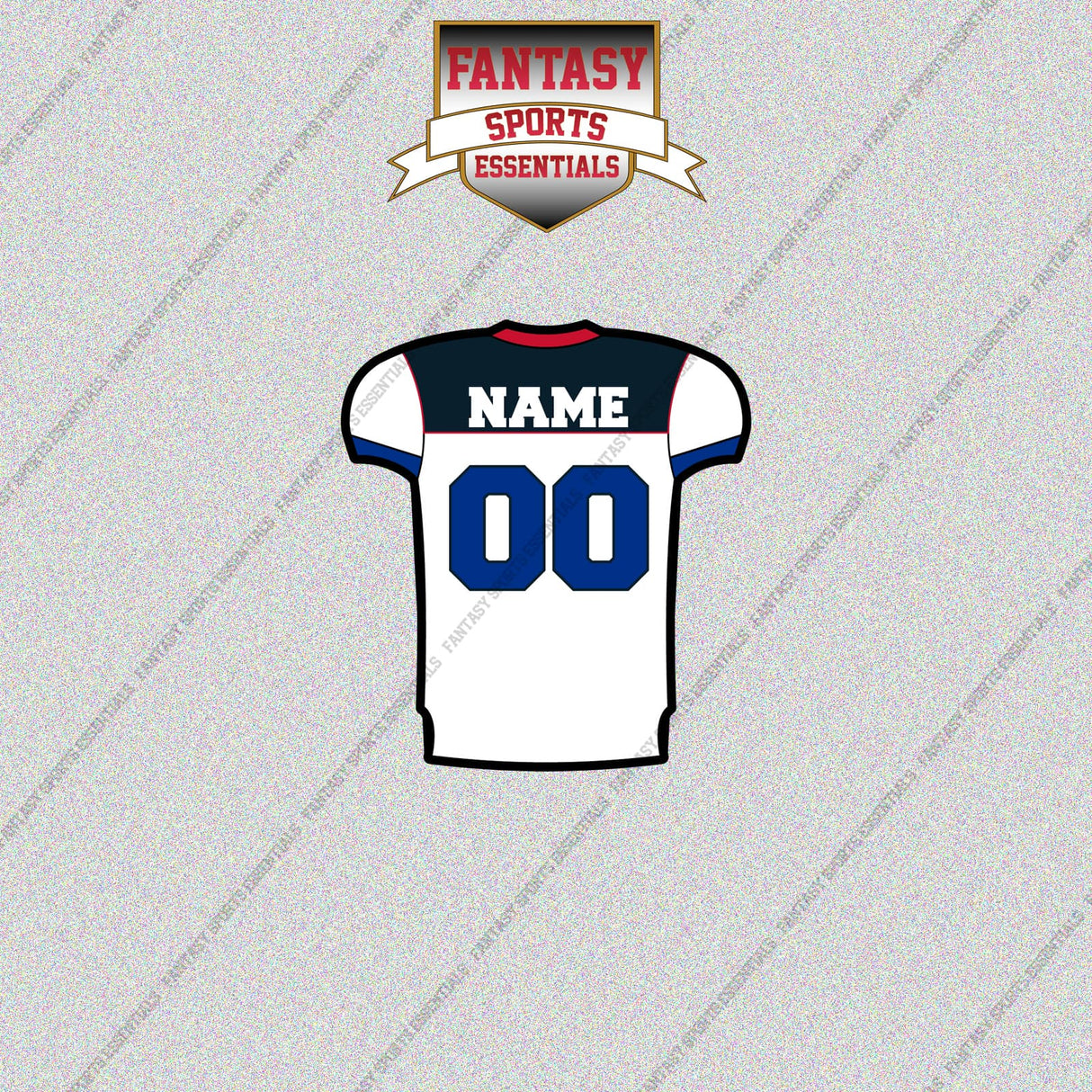 2000s Buffalo Bills Personalized Away Jersey Glossy Stickers