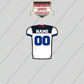 2000s Buffalo Bills Personalized Away Jersey Glossy Stickers