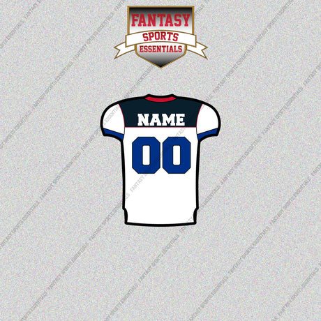 2000s Buffalo Bills Personalized Away Jersey Glossy Stickers
