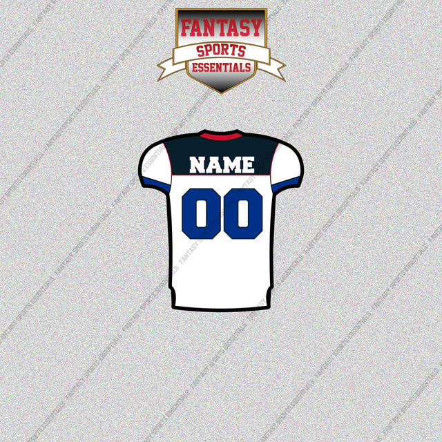 2000s Buffalo Bills Personalized Away Jersey Glossy Stickers