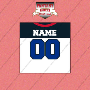 2000s Buffalo Bills Personalized Away Jersey Wall Art Prints
