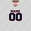 2000s Buffalo Bills Personalized Name and Number Glossy Stickers