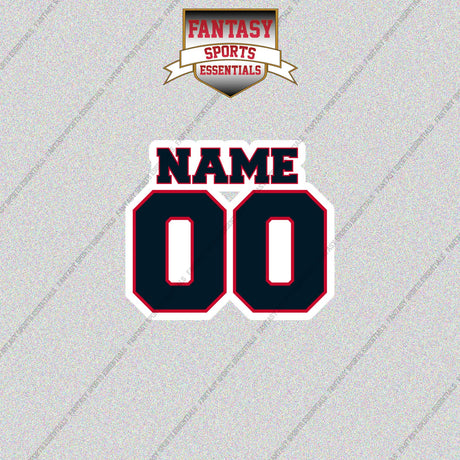 2000s Buffalo Bills Personalized Name and Number Glossy Stickers