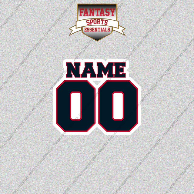 2000s Buffalo Bills Personalized Name and Number Glossy Stickers